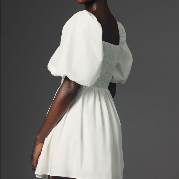 Moon River White Long Sleeve Dress